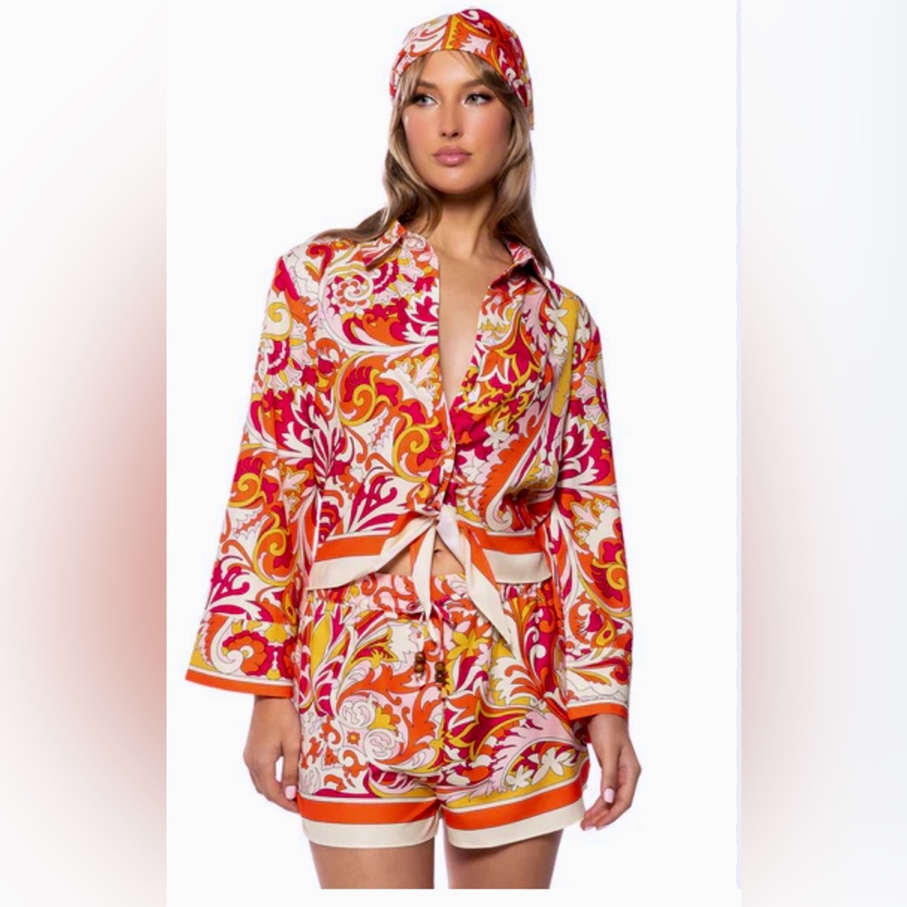 Zara Colorful Floral Patterned Top